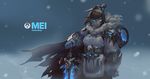  artist_name beads blue_eyes blue_gloves brown_hair canister character_name coat company_connection cowboy_shot emblem franner frostmourne fur_coat fur_trim gauntlets gloves glowing glowing_eyes hair_bun hair_ornament hair_stick highres holding holding_sword holding_weapon lich_king logo mei_(overwatch) no_eyewear overwatch parka parody short_hair shoulder_armor sidelocks skull solo spaulders spiked_gauntlets sword trait_connection warcraft weapon winter winter_clothes winter_coat world_of_warcraft 