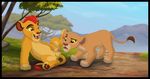 2016 animal_genitalia balls cub disney feline female kaion kiara kion lion male male/female mammal open_mouth penis the_lion_guard the_lion_king young 