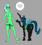  alien_pussy animal_genitalia animal_pussy anus arthropod breasts claws clitoris equine_pussy female fist_bump friendship_is_magic green_eyes insect invalid_tag lord_dominator my_little_pony nude pussy queen_chrysalis_(mlp) red_eyes vulvar_winking wings 