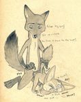  anal anal_penetration animal_genitalia animal_penis anthro big_penetration canine canine_penis disney duo fennec finnick fox hi_res knot male male/male mammal nick_wilde nude penetration penis size_difference tail_grab tears traditional_media_(artwork) tush zootopia 