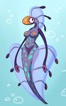  airsack_(subnautica) anthro blue_background breasts bubble docpox female fish fish_tail hi_res marine navel nipples nude pussy simple_background solo subnautica translucent 