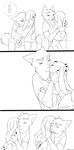  bed canine claws clothing comic disney english_text female fox hug inter_schminter judy_hopps kissing lagomorph male mammal muscular nick_wilde open_mouth rabbit simple_background size_difference spintherella teeth text zootopia 