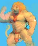  anthro balls feline iceman1984 lion male mammal muscular penis 