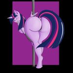  anthro anthrofied bent_over big_butt breasts butt clothing dock edit equine female friendship_is_magic hair hi_res horn looking_at_viewer mammal my_little_pony one_eye_closed solo suirano tongue tongue_out twilight_sparkle_(mlp) unicorn 