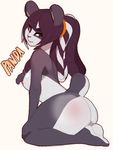  anthro bear big_butt breasts butt female kanel mammal nude panda side_boob simple_background solo thick_thighs white_background 