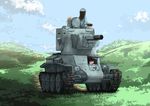  aki_(girls_und_panzer) blue_sky bt-42 cloud day emblem field girls_und_panzer grass ground_vehicle hat instrument jack_hamster kantele keizoku_(emblem) keizoku_school_uniform landscape mika_(girls_und_panzer) mikko_(girls_und_panzer) military military_vehicle motor_vehicle multiple_girls nature outdoors plant scenery short_hair sitting sky sunlight tank tank_focus tree twintails 