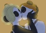 bear clothing cub duo embrace eyes_closed female female/female incest jalka kissing mammal panda saucy sibling simple_background sisters sketch tia_(karmandel) tongue young 