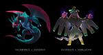  dragon dusknoir fusion hawlucha haxorus nintendo pok&eacute;mon salamence syntheticimagination video_games 