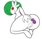 anal anal_penetration bent_over big_butt breasts butt female gardevoir green_hair hair humanoid interspecies lil_scooter56 nintendo penetration pok&eacute;mon pok&eacute;philia presenting presenting_pussy pussy red_eyes simple_background solo toy video_games white_skin 