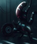  alien alien_(franchise) beckoning breasts drooling female heat_(disambiguation) hynik_(artist) licking licking_lips looking_at_viewer nipples pussy raised_tail repair_shop saliva seductive solo spread_legs spreading tongue tongue_out wet xenomorph 