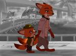  2016 anthro battouga-sharingan canine child clothed clothing disney fox male mammal marcus_wilde nick_wilde young zootopia 
