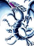  3_fingers 3_toes ambiguous_gender blue-eyes_white_dragon blue_eyes claws dragon feral konami membranous_wings open_mouth satoimo scales scalie sharp_teeth solo spikes teeth toes tongue western_dragon white_scales wings yu-gi-oh 