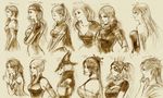  aerith_gainsborough age_comparison burmecian celes_chere cocura faris_scherwiz final_fantasy final_fantasy_i final_fantasy_ii final_fantasy_iii final_fantasy_iv final_fantasy_ix final_fantasy_v final_fantasy_vi final_fantasy_vii final_fantasy_viii final_fantasy_x final_fantasy_xii final_fantasy_xiii fran freija_crescent highres leila lulu_(ff10) monochrome multiple_girls oerba_yun_fang pirate princess quistis_trepe reila rydia sara_altney sketch smile translated viera 