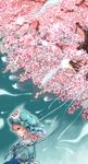  bad_id bad_pixiv_id cherry_blossoms japanese_clothes kimochi pink_hair saigyouji_yuyuko short_hair solo touhou tree 