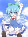  bad_proportions bloomers blue_eyes blue_hair cirno ry solo touhou underwear 