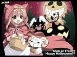  akihime_sumomo animal_ears artist_request bell blush cat_ears forest glasses halloween happy_halloween highres jack-o'-lantern melissa_seraphy moon multiple_girls nanatsuiro_drops nature pink_hair pumpkin purple_eyes ribbon scared star tears trick_or_treat waga_mama_capriccio wallpaper yuki-chan 