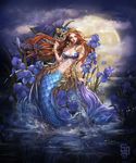  alpaca_sama bikini_top cleavage mermaid monster_girl tail 
