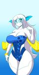  2016 anthro big_breasts breasts cleavage clothed clothing female huge_breasts mastergodai solo swimsuit unknown_species 