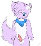  accessories anthro blush feline flat_(disambiguation) invalid_color kiya_lina_(kiyttani) male mammal nesuki nesuki-r one_eye_closed penis presenting solo wink 