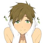  1boy brown_hair free! green_eyes high_speed! ku_(pixiv_19193156) male_focus smile tachibana_makoto 