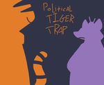  2016 anthro canine disney fan_character feline female frown invalid_tag male mammal purple_background silhouette simple_background smile stripes the_weaver tiger wolf zootopia 