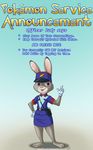  2016 buckteeth clothing cosplay disney dress female informational judy_hopps lagomorph looking_at_viewer mammal nintendo open_mouth pink_nose pok&eacute;mon police public_service_announcement purple_eyes rabbit teeth uniform video_games vkyrie white_gloves zootopia 