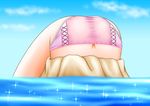  1girl ass butt_crack fire_emblem fire_emblem:_souen_no_kiseki ks miniskirt mist_(fire_emblem) panties pink_panties skirt skirt_flip solo upside-down water 