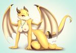  2016 absurd_res anthro breasts dragon female fur hi_res looking_at_viewer nipples nude pussy smile solo tailzkim wings 