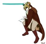  2015 alpha_channel anthro canine clothed clothing detailed digital_media_(artwork) female hair jedi jewel_(jahmus) long_hair mammal porin simple_background solo standing star_wars transparent_background 