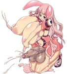  animal_ears areolae artist_request black_eyes breasts bunny_ears cum decensored ejaculation erect_nipples futanari gigantic_breasts goo_girl green_eyes handsfree_ejaculation lactation large_testicles long_hair long_nipples melona midriff monster_girl navel nipple_tweak nipples penis pink_hair queen&#039;s_blade slime slime_hair smile stick_nipples testicles transparent_background uncensored veins veiny_penis 