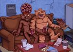  anthro balls cat chance_furlong cum cumshot duo erection feline fur hi_res humanoid jake_clawson male male/male mammal masturbation mutual_masturbation nude open_mouth orgasm penile_masturbation penis sex spectral_bat swat_kats tongue 