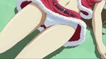  1girl animated animated_gif blush bra breasts brown_eyes brown_hair dress large_breasts legs long_hair nogizaka_haruka nogizaka_haruka_no_himitsu panties santa_costume skirt underwear 