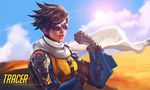  alternate_costume armor body_armor brown_hair dessert earrings food jewelry lens_flare looking_at_viewer overwatch rikamello scarf slipstream_tracer solo spiked_hair sun sunglasses tracer_(overwatch) upper_body 