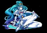  alternate_color black_background blue blue_bow blue_eyes blue_hair blue_skirt bow closed_mouth cure_flora cure_mermaid earrings expressionless eyebrows flower flower_earrings flower_necklace full_body fusion gloves go!_princess_precure hand_on_own_knee haruno_haruka jewelry long_hair looking_away magical_girl multicolored_hair necklace ninomae pink_bow precure purple_hair shoes sitting skirt solo thick_eyebrows toned two-tone_hair white_footwear white_gloves white_skin 
