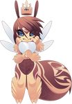 alpha_channel antennae anthro arthropod bee blue_eyes brown_hair crown female hair insect looking_at_viewer multi_arm multi_limb rudragon simple_background smile stinger transparent_background wings 