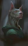  ambiguous_gender anthro blue_eyes canine clothing doberman dog hi_res mammal pink_nose portrait rudy_siswanto solo 