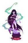  barefoot cauldron clothed clothing female hair heterochromia humanoid long_hair magic magic_user official_art paizo pathfinder skimpy unknown_artist witch 