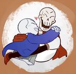  &lt;3 2016 animated_skeleton blush bone clothing fontcest hug kissing kissing_neck male male/male papyrus_(undertale) sans_(undertale) skeleton undead undertale unknown_artist video_games 