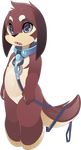 alpha_channel ambiguous_gender anthro blue_eyes brown_fur canine collar dog fur leash mammal open_mouth rudragon simple_background tan_fur transparent_background 