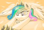  2016 absurd_res dimfann equine female feral friendship_is_magic hi_res horn mammal my_little_pony princess_celestia_(mlp) winged_unicorn wings 
