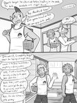  anthro anthrofied carrying clothed clothing comic dialogue electrike english_text fully_clothed fuze greyscale hi_res male marshtomp monochrome nintendo open_mouth pok&eacute;mon poochyena text video_games 