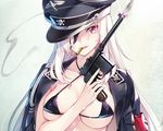  breasts cropped gun ikeda_yasuhiro original weapon 