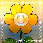  2016 chisai236 cute flower flowey_the_flower happy plant portrait smile solo undertale video_games 