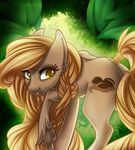  amber_eyes brown_hair cutie_mark detailed_background earth_pony equine eyelashes fan_character female feral fur grey_fur hair horse mammal my_little_pony nude pony silentwulv solo 