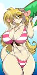  2016 anthro big_breasts bikini breasts cleavage clothed clothing female huge_breasts mastergodai solo swimsuit unknown_species 