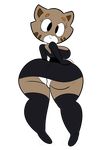  anthro belt breasts butt camel_toe cat clothing eyelashes feline gloves hi_res legwear looking_at_viewer mammal panties smile socks solo solofrozen spy underwear wide_hips 