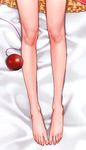  as109 bare_legs barefoot dakimakura feet head_out_of_frame highres kendama koutetsujou_no_kabaneri legs long_legs lying mumei_(kabaneri) on_back solo thighs toes 