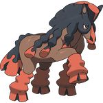  black_hair brown_fur equine fur hair horse mammal mudsdale nintendo official_art pok&eacute;mon video_games 