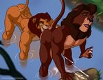  anal anthro disney duo feline furronymous kovu lion male male/male mammal oral rimming sex simba the_lion_king water 