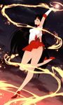  absurdres ass bare_legs bishoujo_senshi_sailor_moon black_hair circlet earrings fire gloves high_heels highres hino_rei jewelry long_hair looking_at_viewer panties pantyshot red_sailor_collar sailor_collar sailor_mars sailor_senshi_uniform skirt solo sticky_(stickysheep) underwear 